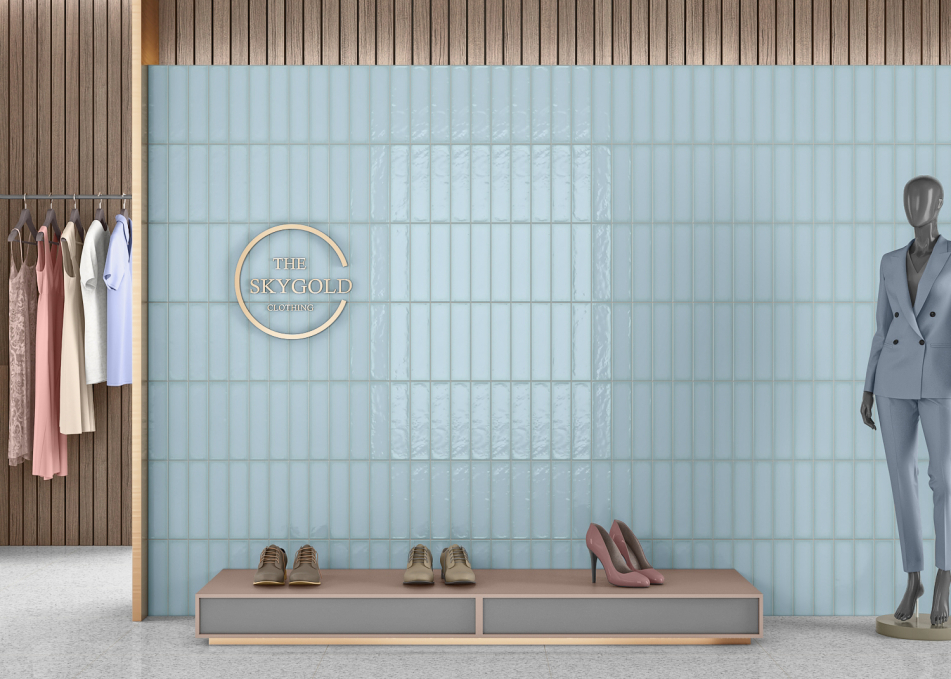 Настенная плитка Smile Tile Monte Sky 10x40 Настенная плитка Smile Tile Monte Sky 10x40