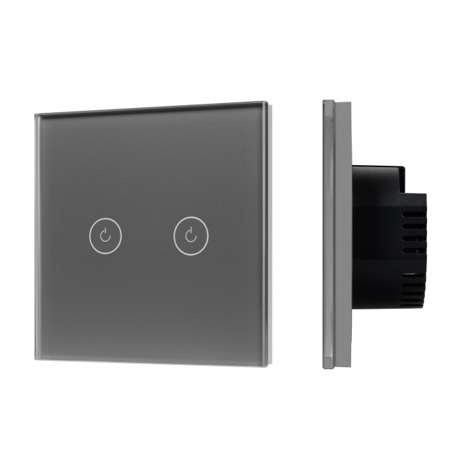 Выключатель сенсорный SWT-OMALI-S02-ZB-GR (250V, 10A, Zigbee), Arlight, 050039, изображение 1 Выключатель сенсорный SWT-OMALI-S02-ZB-GR (250V, 10A, Zigbee), Arlight, 050039, изображение 1