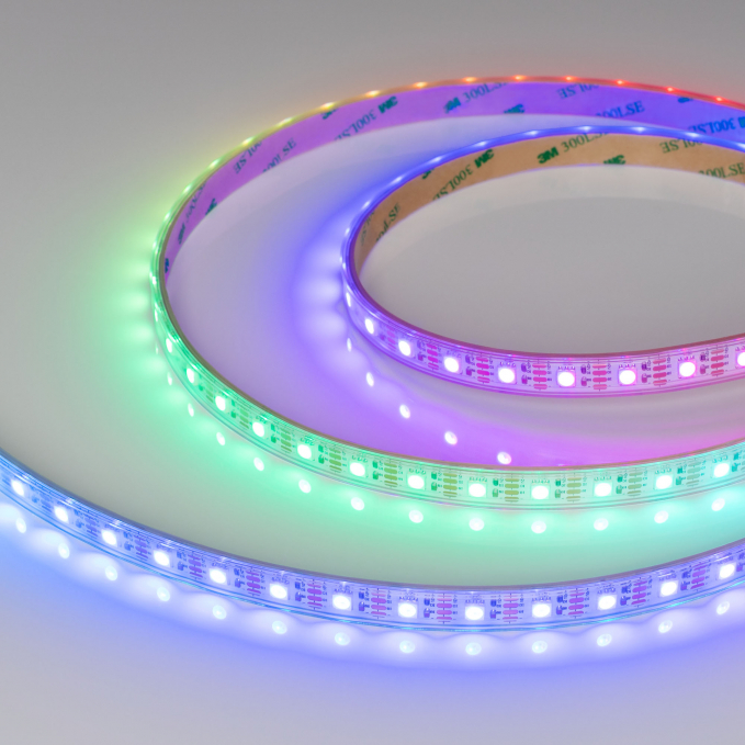 Светодиодная лента герметичная SPI-P-B60-12mm 12V RGB-PX1-BPT (8 W/m, IP66, 5060, 5m), Arlight, 041615(1), изображение 1 Светодиодная лента герметичная SPI-P-B60-12mm 12V RGB-PX1-BPT (8 W/m, IP66, 5060, 5m), Arlight, 041615(1), изображение 1