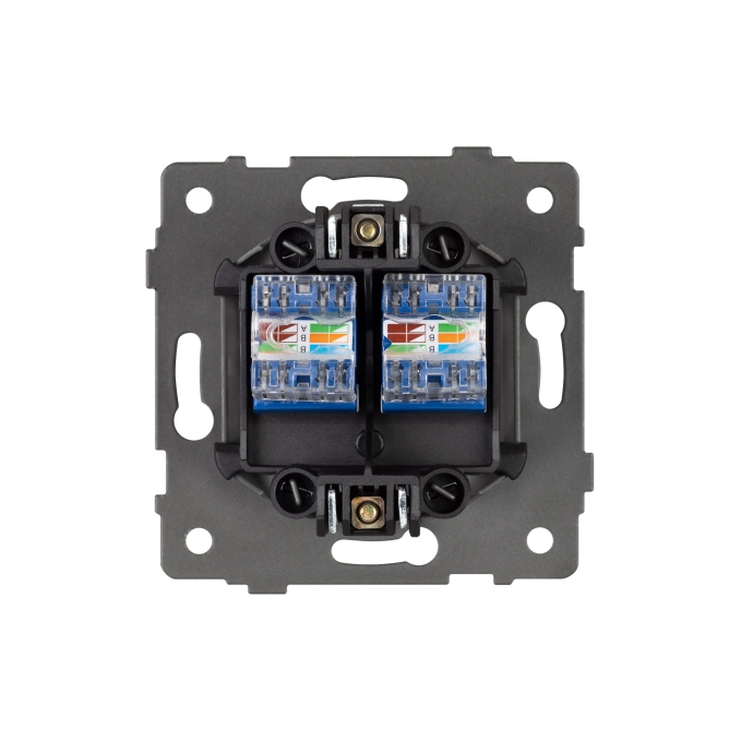 Механизм компьютерной розетки двойной SCT-MPC2-PL-WH-V (RJ-45, CAT6), Arlight, 049854, изображение 3 Механизм компьютерной розетки двойной SCT-MPC2-PL-WH-V (RJ-45, CAT6), Arlight, 049854, изображение 3