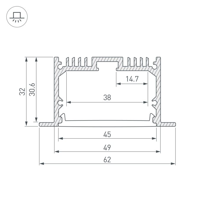 Профиль SL-LINIA62-F-2000 ANOD, Arlight, 019292, изображение 5 Профиль SL-LINIA62-F-2000 ANOD, Arlight, 019292, изображение 5