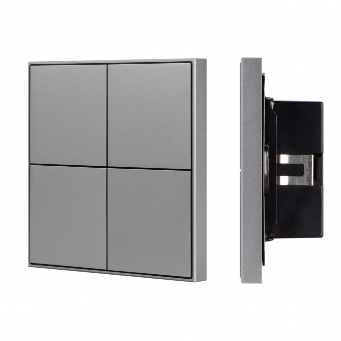 INTELLIGENT ARLIGHT Кнопочная панель KNX-304-23-IN Grey (BUS, Frame), Arlight, 038402, изображение 1 INTELLIGENT ARLIGHT Кнопочная панель KNX-304-23-IN Grey (BUS, Frame), Arlight, 038402, изображение 1