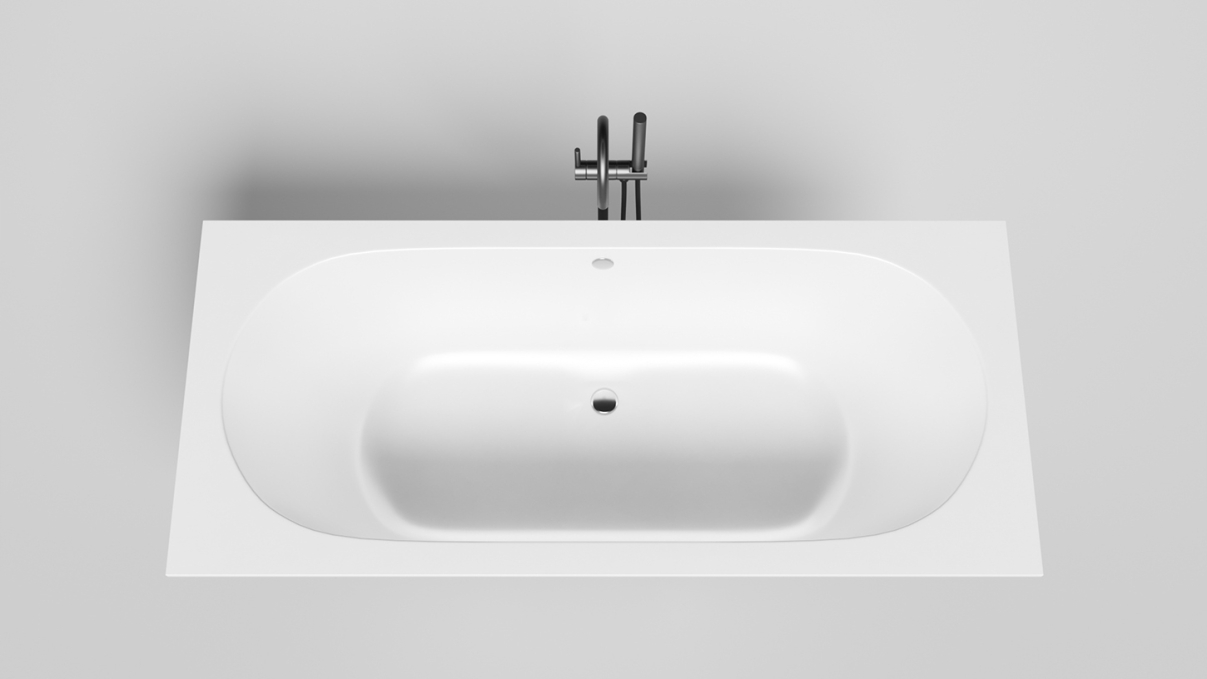 Ванна из искусственного камня Salini Ornella Axis 180x80 103421M белая матовая встраиваемая Ванна из искусственного камня Salini Ornella Axis 180x80 103421M белая матовая встраиваемая