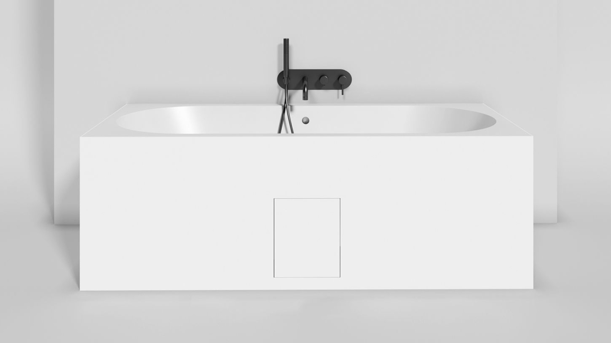Ванна из искусственного камня Salini Ornella Axis 180x80 103421M белая матовая встраиваемая Ванна из искусственного камня Salini Ornella Axis 180x80 103421M белая матовая встраиваемая