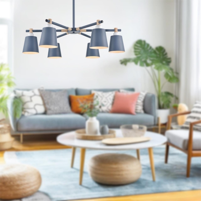 Люстра потолочная Е27 6*60W 220V ROSALINA MODERNI LN26 344 LUMION 8098/6C, фото в интерьере 1