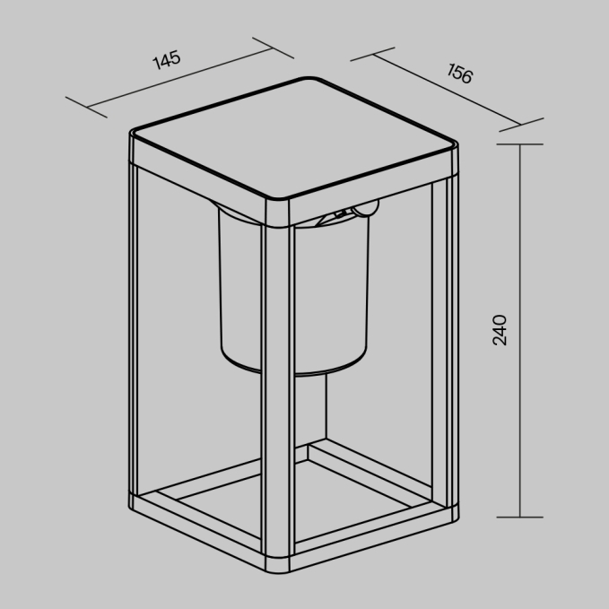 Столб для паркового светильника Колонна / Pillar, O473P-GF, изображение 7 Столб для паркового светильника Колонна / Pillar, O473P-GF, изображение 7
