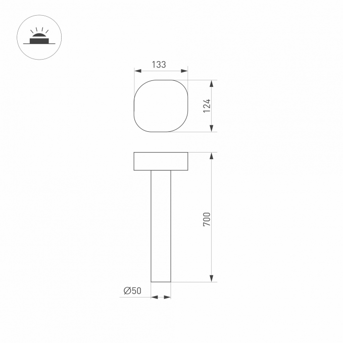 Светильник LGD-SWAMP-BOLL-H700-7W Warm3000 (GR, 93 deg, 230V), Arlight, 048359, изображение 6 Светильник LGD-SWAMP-BOLL-H700-7W Warm3000 (GR, 93 deg, 230V), Arlight, 048359, изображение 6