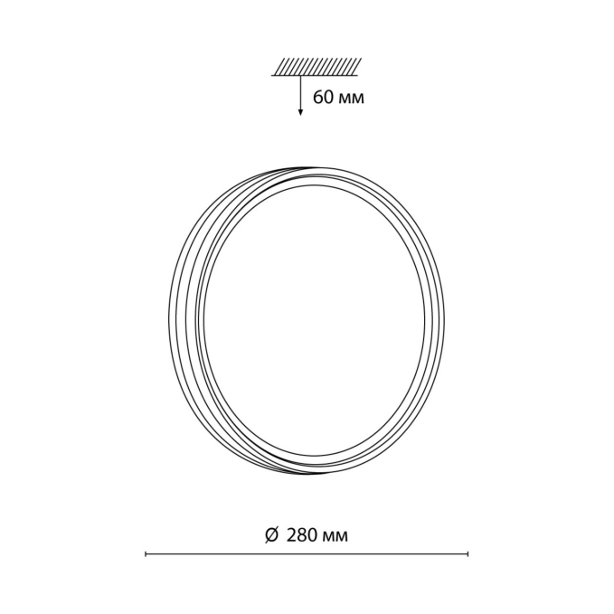 Светильник LED 30Вт 4000К D280 IP43 TROSTO PALE SN 124 СОНЕКС 7604/CL, схема товара Светильник LED 30Вт 4000К D280 IP43 TROSTO PALE SN 124 СОНЕКС 7604/CL, схема товара