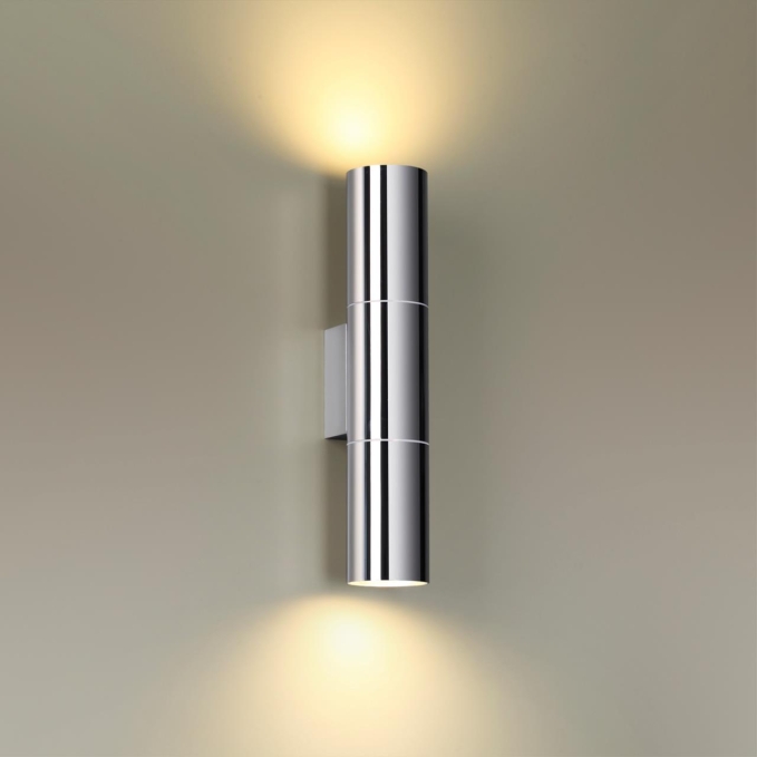 Настенный светильник IP44 LED E27 max 2*7W BAZEL HIGHTECH ODL22 445 ODEON LIGHT 4281/2WA, фото на цветном фоне 1