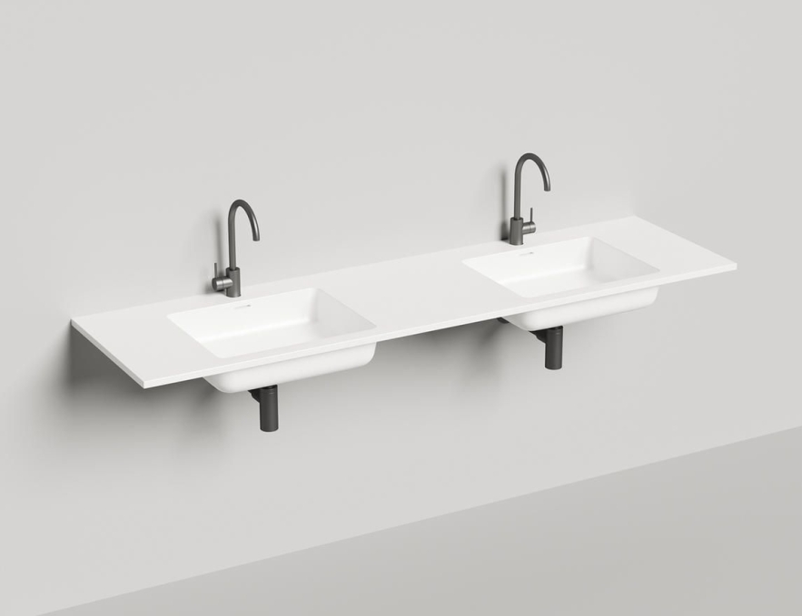 Подвесная раковина Salini Onda Plus 1402202MF 180 см белая матовая Подвесная раковина Salini Onda Plus 1402202MF 180 см белая матовая