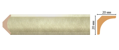 Карниз, плинтус потолочный Decomaster D133-373ДМ, 20x20x2400 мм