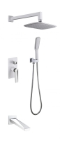 Душевой комплект со смесителем Boheme Venturo 374-W-2 белый матовый