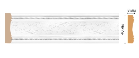 Молдинг Decomaster 188-16, 40x8x2400 мм