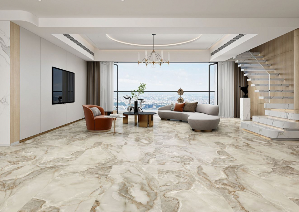 Керамогранит Basconi Home Onyx White Semi-Polished 60x120, BHC-6001