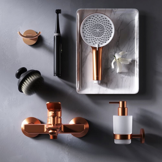 Смеситель для ванны и душа AM.PM X-Joy F85A10044 розовое золото Смеситель для ванны и душа AM.PM X-Joy F85A10044 розовое золото