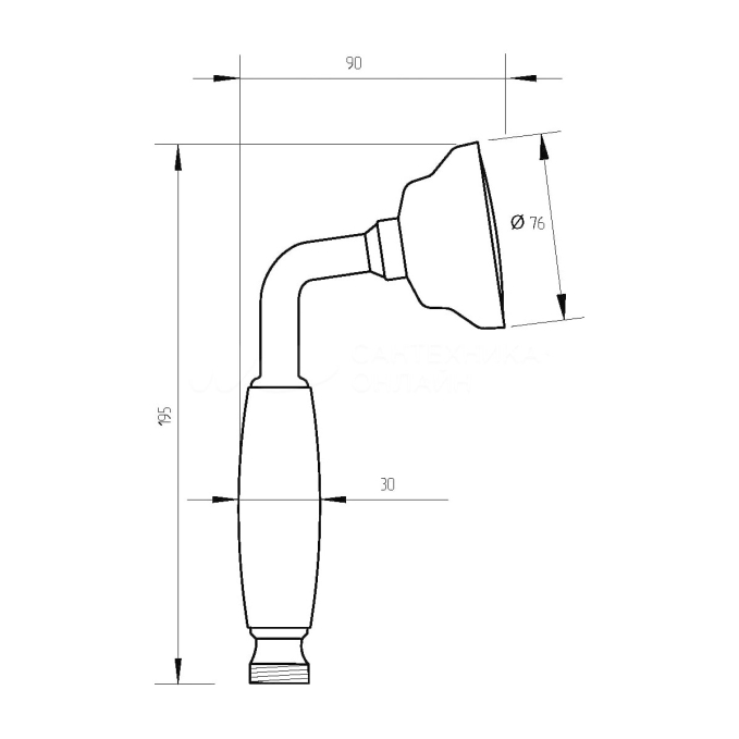 Душевая лейка Webert AC0428010 золото глянцевая Душевая лейка Webert AC0428010 золото глянцевая