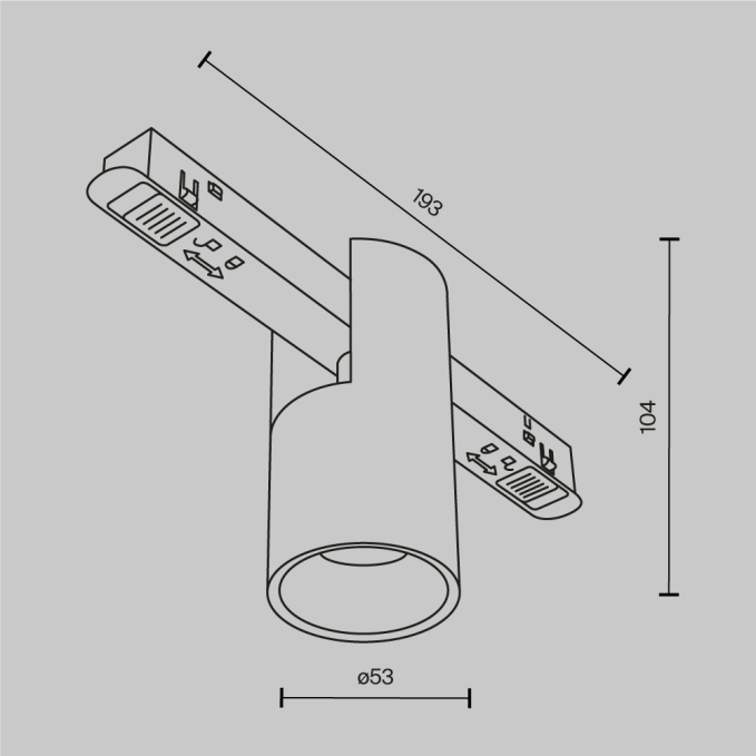 Трековый светильник Точки / Points Elasity 3000К 52Вт 36°, TR169-1-52W3K-M-B, изображение 7 Трековый светильник Точки / Points Elasity 3000К 52Вт 36°, TR169-1-52W3K-M-B, изображение 7