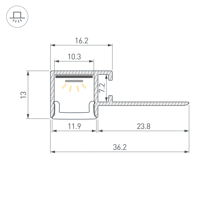 Профиль FANTOM-BENT-W12-TOP-EDGE-2000 ANOD, Arlight, 040328, изображение 7 Профиль FANTOM-BENT-W12-TOP-EDGE-2000 ANOD, Arlight, 040328, изображение 7