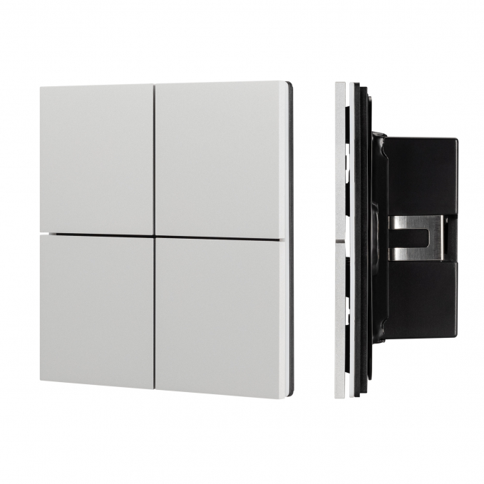 INTELLIGENT ARLIGHT Кнопочная панель KNX-304-23-IN Silver (BUS, Frameless), Arlight, 039662, изображение 1 INTELLIGENT ARLIGHT Кнопочная панель KNX-304-23-IN Silver (BUS, Frameless), Arlight, 039662, изображение 1