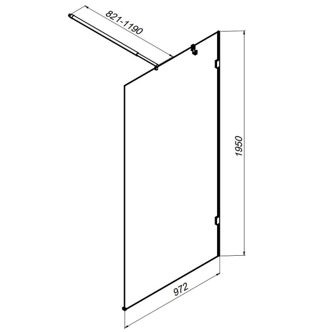 Душевая перегородка AM.PM X-Joy W94WI-100-F1-BTE