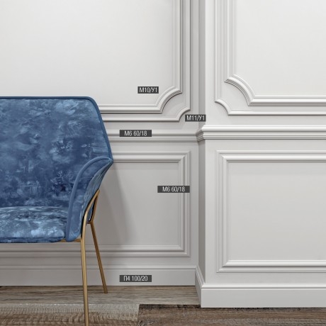 Декоративный угол к молдингу Bello Deco М11У1 Декоративный угол к молдингу Bello Deco М11У1