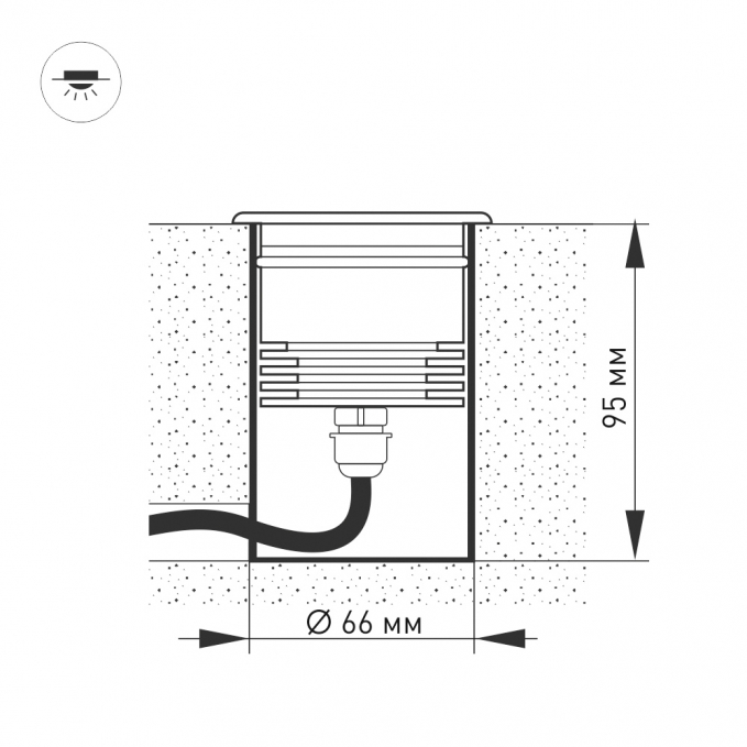 Светильник LTD-GROUND-TILT-R80-9W Warm3000 (SL, 60 deg, 230V), Arlight, 024950, изображение 3 Светильник LTD-GROUND-TILT-R80-9W Warm3000 (SL, 60 deg, 230V), Arlight, 024950, изображение 3
