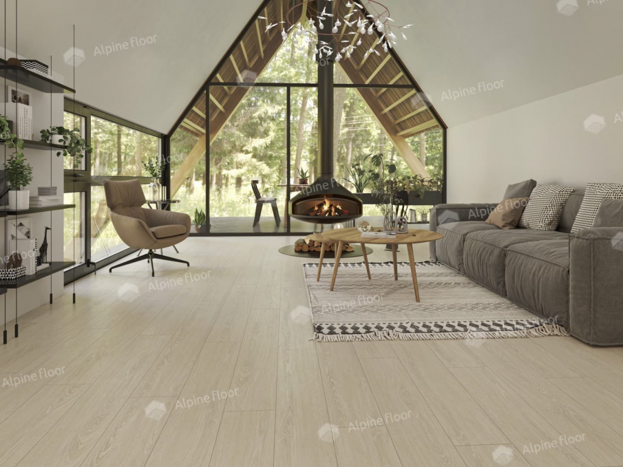 Кварцвиниловая плитка Alpine Floor Ultra Дуб Снежный, ECO 5-14 Кварцвиниловая плитка Alpine Floor Ultra Дуб Снежный, ECO 5-14