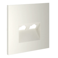 Накладка для розетки компьютерной двойной RJ45+RJ45 кат.6, S70 (хлопок), Voltum, VLS001413