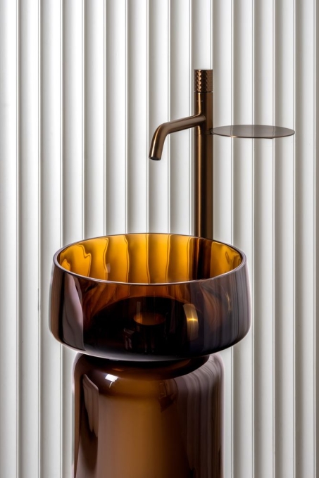 Накладная раковина Boheme Glow 810-RIB-G-C coffee полиэфирная Накладная раковина Boheme Glow 810-RIB-G-C coffee полиэфирная