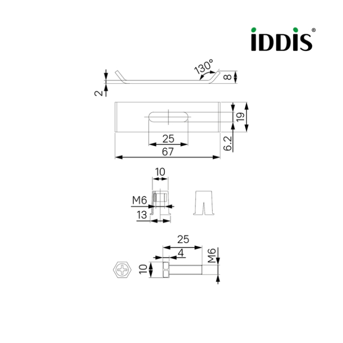 Комплект крепежей Iddis Optima Home 004M006i77 Комплект крепежей Iddis Optima Home 004M006i77