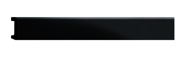 Плинтус напольный Decomaster D234-116ДМ, 58x16x2400 мм черный матовый