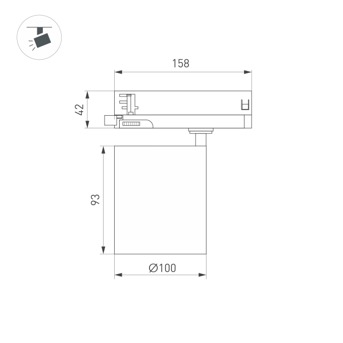 Светильник LGD-DYKE-4TR-R100-36W Day4000 (WH, 38 deg, 230V), Arlight, 052290, изображение 5 Светильник LGD-DYKE-4TR-R100-36W Day4000 (WH, 38 deg, 230V), Arlight, 052290, изображение 5
