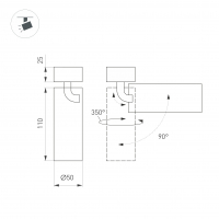 Светильник SP-GABI-SURFACE-FLAP-R50-9W Warm3000 (BK, 60 deg, 230V), Arlight, 052345 Светильник SP-GABI-SURFACE-FLAP-R50-9W Warm3000 (BK, 60 deg, 230V), Arlight, 052345