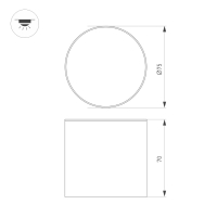 Светильник SP-CYLINDO-R75-7W Warm3000 (BK, 110 deg, 230V), Arlight, 043966 Светильник SP-CYLINDO-R75-7W Warm3000 (BK, 110 deg, 230V), Arlight, 043966