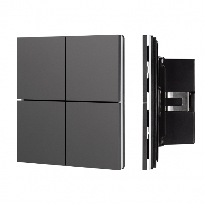 INTELLIGENT ARLIGHT Кнопочная панель KNX-304-23-IN Black (BUS, Frameless), Arlight, 039663, изображение 1 INTELLIGENT ARLIGHT Кнопочная панель KNX-304-23-IN Black (BUS, Frameless), Arlight, 039663, изображение 1
