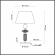 Настольная лампа E27 1*60W 4861/1TB CANDY CLASSIC ODL_EX22 133 ODEON LIGHT 4861/1TB, схема товара Настольная лампа E27 1*60W 4861/1TB CANDY CLASSIC ODL_EX22 133 ODEON LIGHT 4861/1TB, схема товара