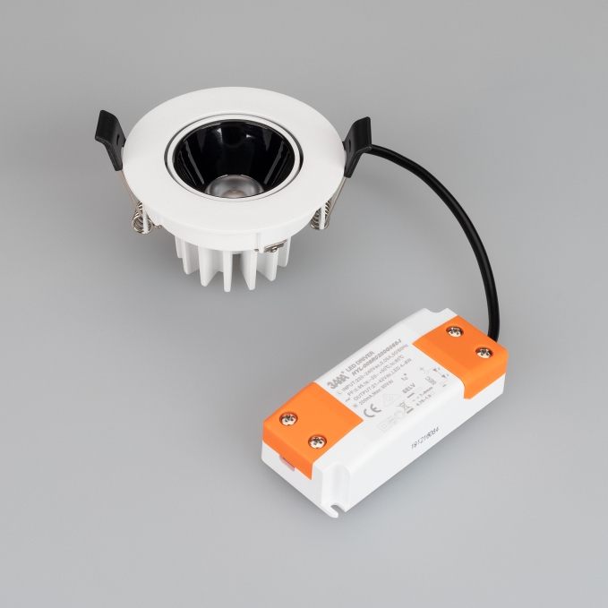 Светильник MS-FORECAST-BUILT-TURN-R82-8W Day4000 (WH-BK, 32 deg, 230V), Arlight, 033658