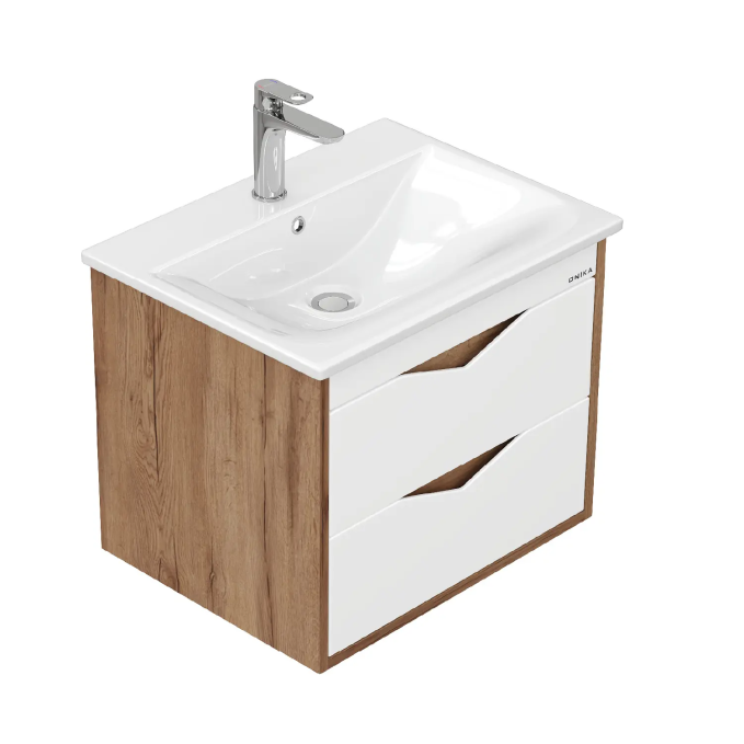 Мебельная раковина Onika Sanita luxe Breeze WB.FN/Breeze/60-C/WHT.G/S1 60 см белая Мебельная раковина Onika Sanita luxe Breeze WB.FN/Breeze/60-C/WHT.G/S1 60 см белая