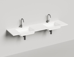 Подвесная раковина Salini Onda Plus 1402202M 180 см белая матовая Подвесная раковина Salini Onda Plus 1402202M 180 см белая матовая