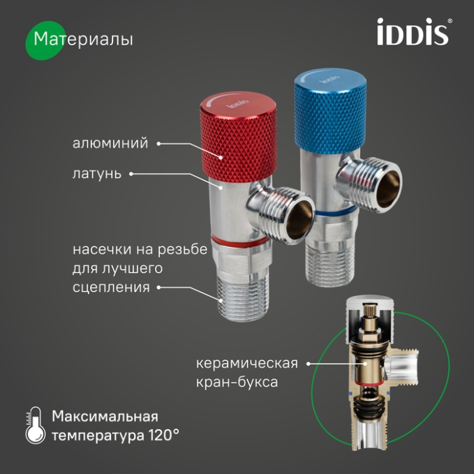 Кран подключения Iddis Optima Home 910B0A6C2SBZ-K