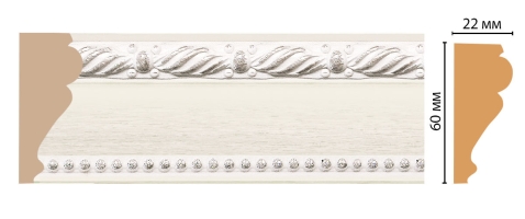 Молдинг Decomaster 161-15 ДМ, 60x22x2400 мм