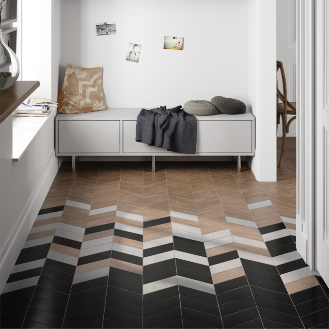Керамогранит Equipe Chevron Negro Mate Right 9x20.5, 23203 Керамогранит Equipe Chevron Negro Mate Right 9x20.5, 23203