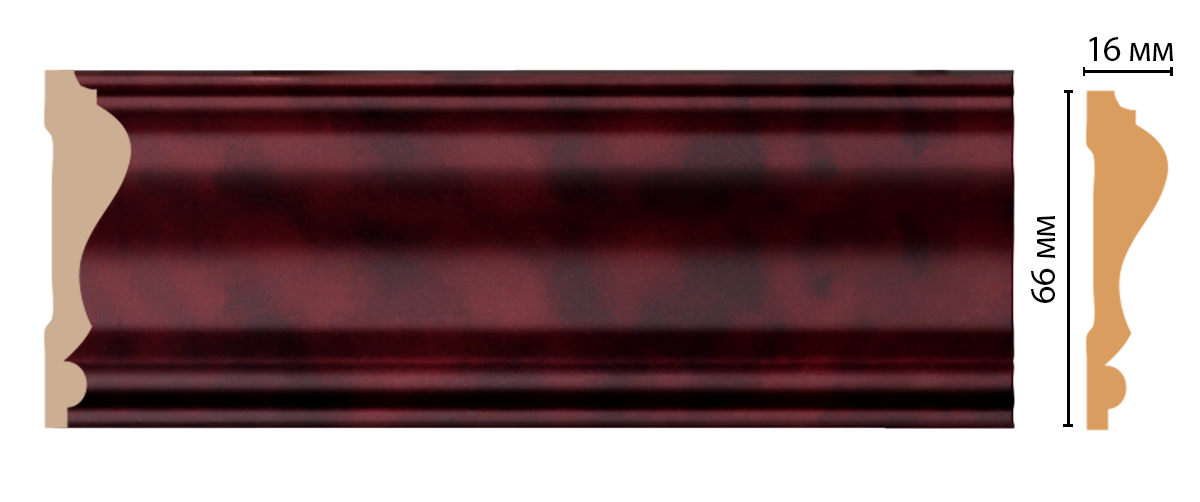 Молдинг Decomaster D022-62, 66x16x2400 мм Молдинг Decomaster D022-62, 66x16x2400 мм
