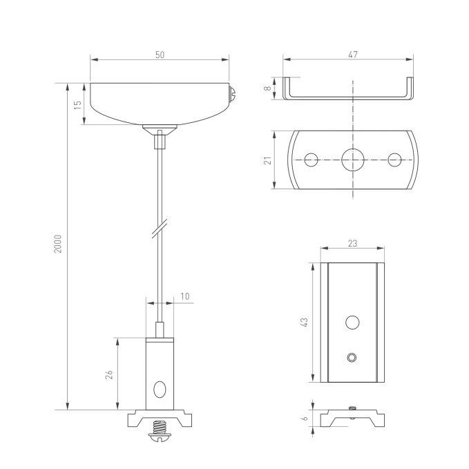 Подвес MAG-HANG-ORIENT-L2000 (WH-SL), Arlight, 036050, изображение 2