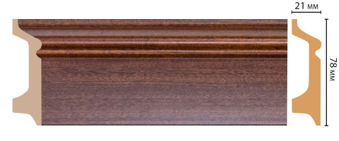Плинтус напольный Decomaster D122-75ДМ, 78x21x2400 мм