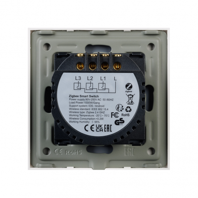 Выключатель сенсорный SWT-OMALI-S03-ZB-WH (250V, 10A, Zigbee), Arlight, 050042, изображение 3