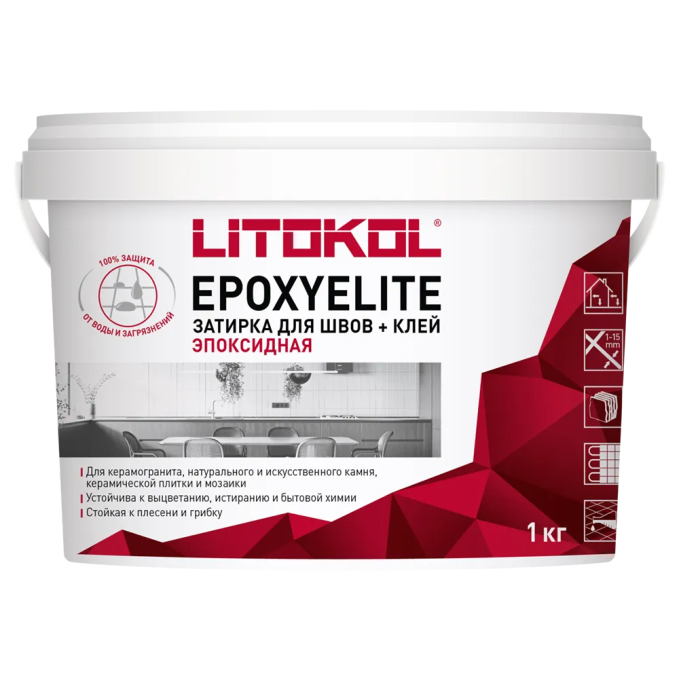 Затирка эпоксидная Litokol Epoxyelite E.06 Мокрый асфальт, 1 кг Затирка эпоксидная Litokol Epoxyelite E.06 Мокрый асфальт, 1 кг