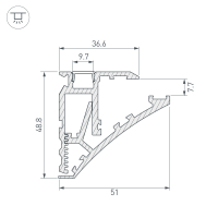Профиль SHELF-600-2000 ANOD, Arlight, 060498 Профиль SHELF-600-2000 ANOD, Arlight, 060498