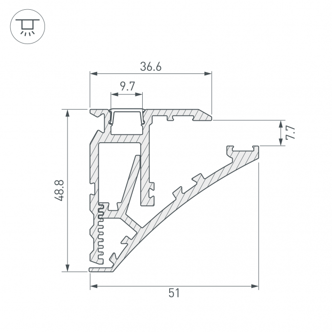 Профиль SHELF-600-2000 ANOD, Arlight, 060498, изображение 4