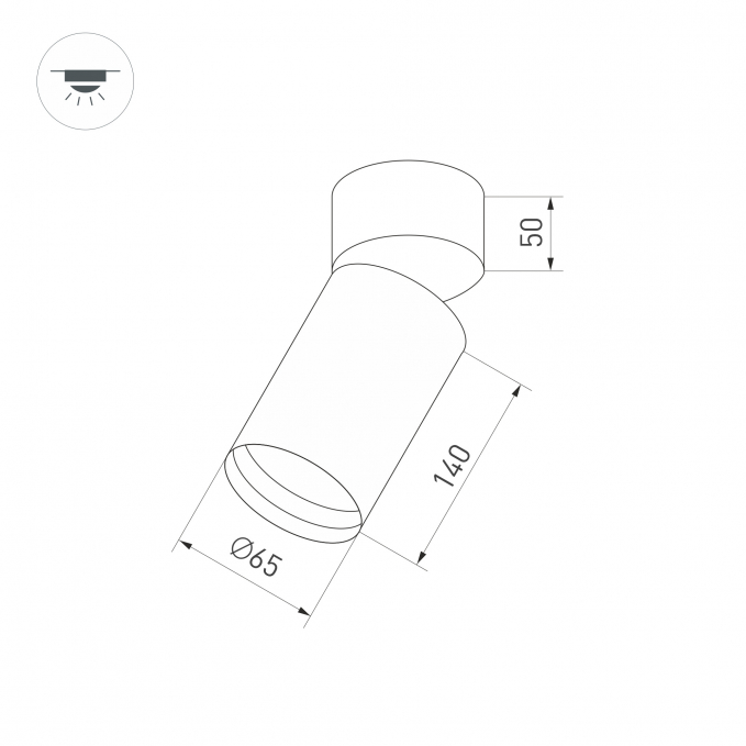 Светильник SP-POLO-SURFACE-FLAP-R65-8W Warm3000 (BK-BK, 40 deg), Arlight, 027530, изображение 5 Светильник SP-POLO-SURFACE-FLAP-R65-8W Warm3000 (BK-BK, 40 deg), Arlight, 027530, изображение 5